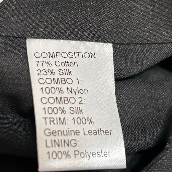 NWT Wai Ming LBD Sophie Dress Silk with Mesh and Leather Trim, size Medium - Picture 9 of 9